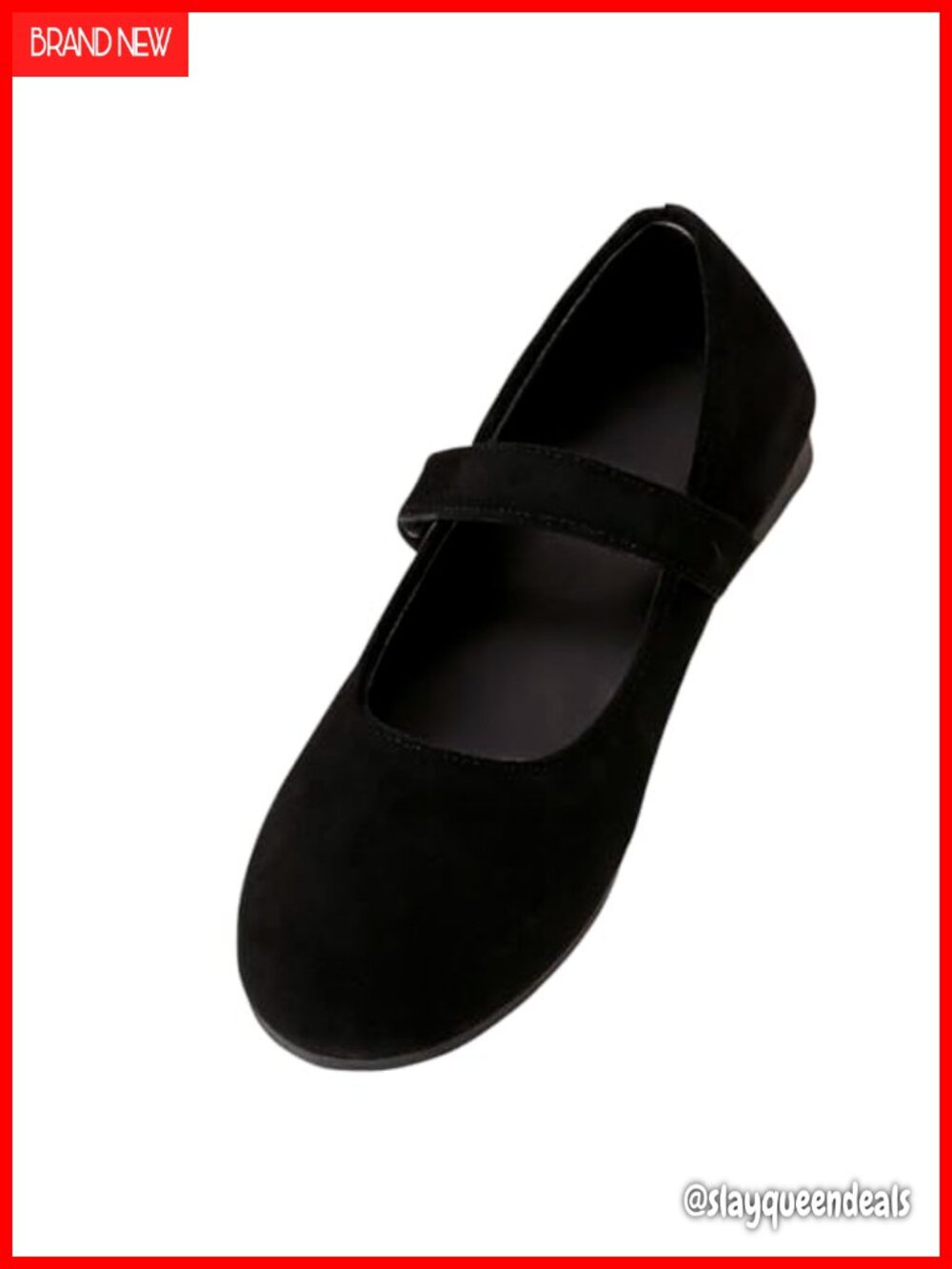 Wide Toe Box Mary Jane Flats Adjustable Strap Slip On Knit Ballet Shoes